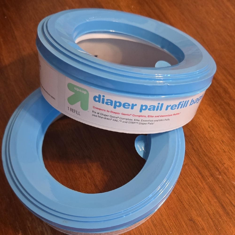 2 Pack Blue Diaper Pail Refill Bags